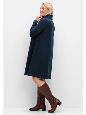Sheego Jerseykleid Große Größen in A-Linie, mit Rollkragen und Taschen