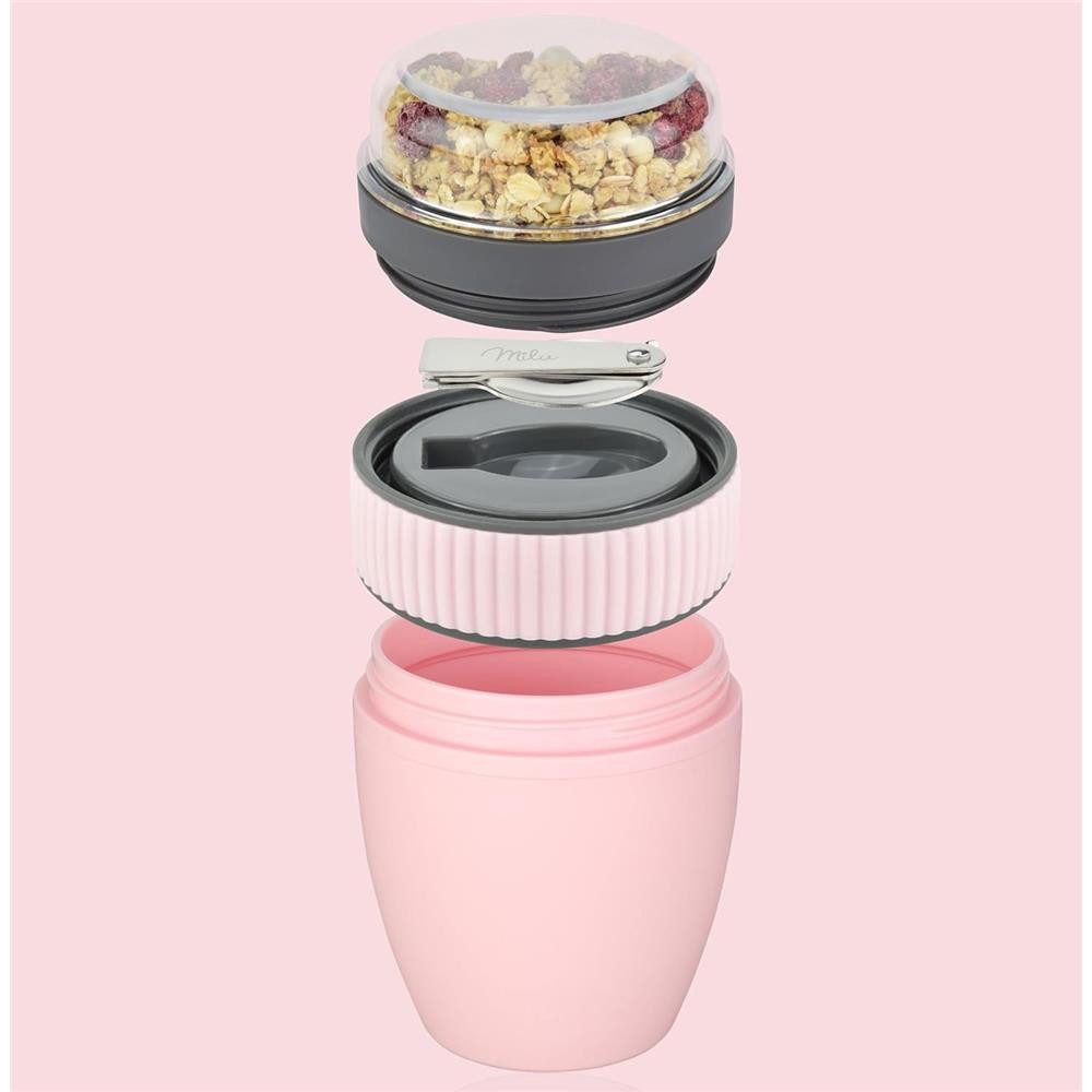 Milu Müslibox Milu Müslibecher To Go Kunststoff 400 ml, auslaufsicher, Müslimax Set – Bild 2 von 5