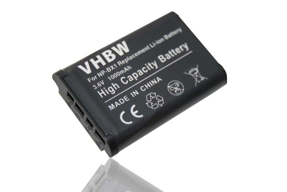 vhbw kompatibel mit Sony Cybershot DSC-WX350, DSC-WX500, DSC-WX300W Kamera-Akku Li-Ion 1000 mAh (3,6 V)