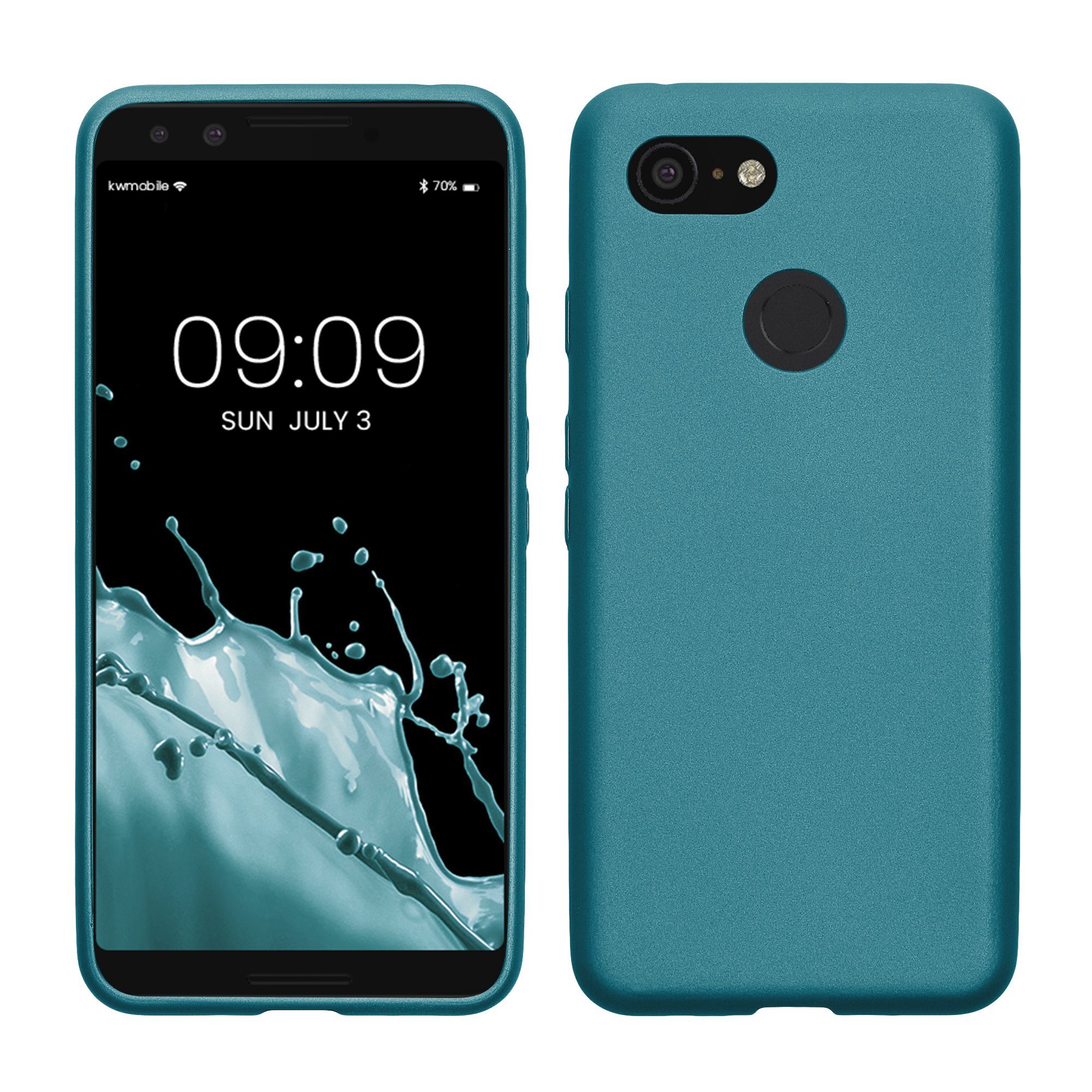 kwmobile Handyhülle Case für Google Pixel 3, Hülle Silikon metallisch schimmernd - Handyhülle Cover