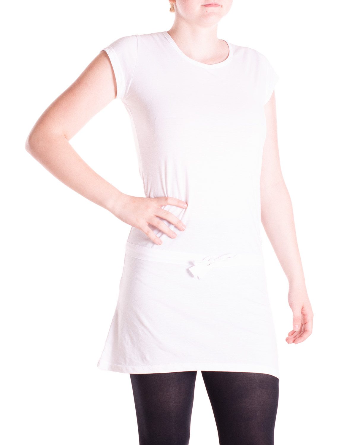 Vishes Sommerkleid Damen Kleid Kurzarm Jersey Minikleid Schnürung Taille Alternative Mode, Boho, Hippie, Ethno, Festival