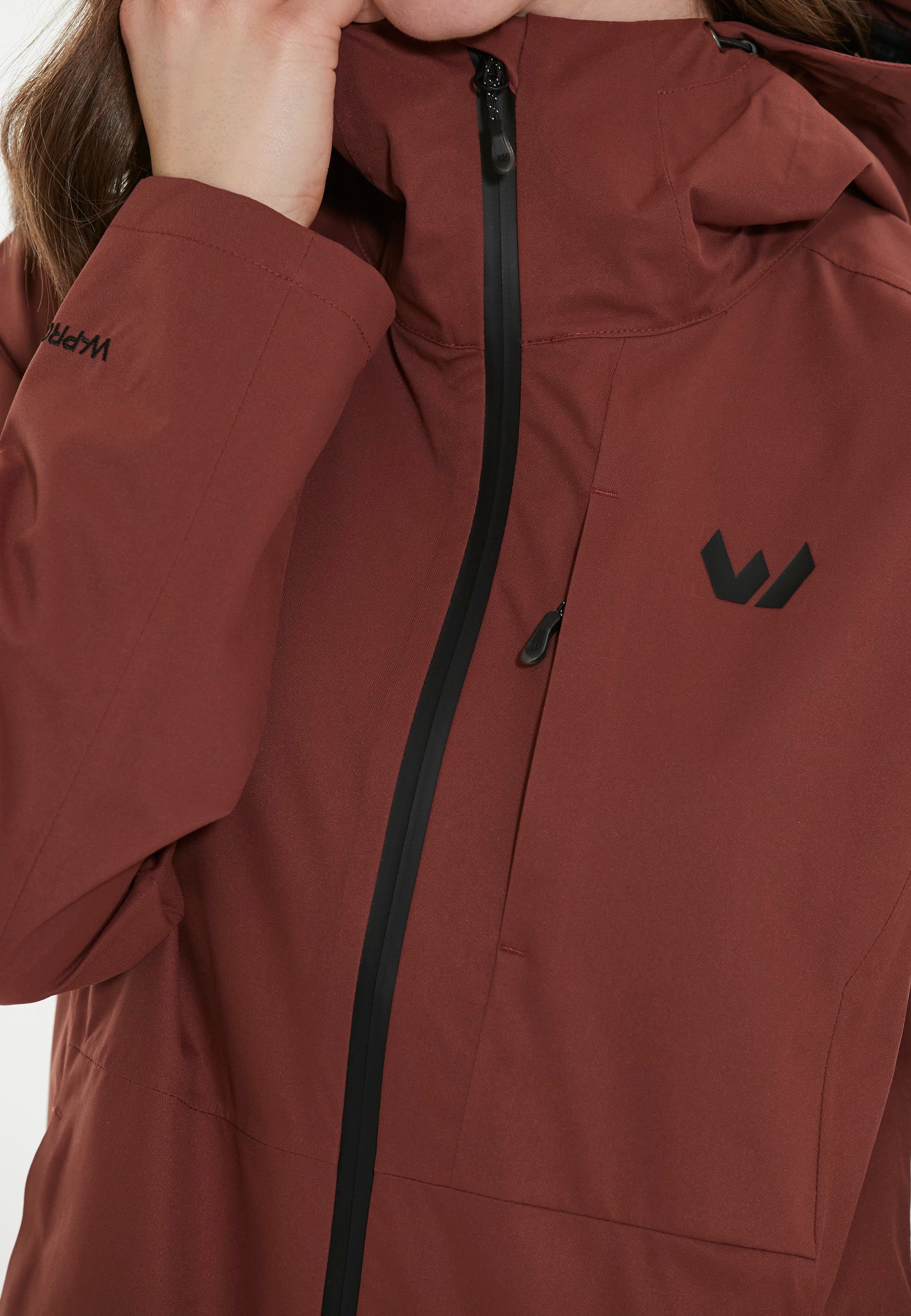 WHISTLER Softshelljacke wind- aus wasserdichtem dunkelrot Osbourne Material und