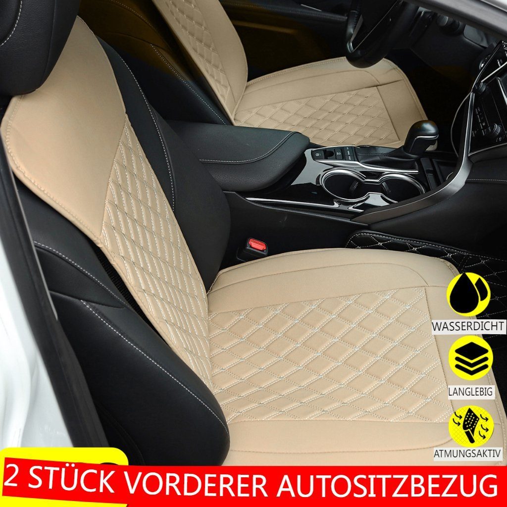 Carpendo Sitzbezüge Auto Set Autositzbezüge Schonbezüge Schwarz-Grau  Vordersitze und Rücksitze - Airbag geeignet - Sport Line
