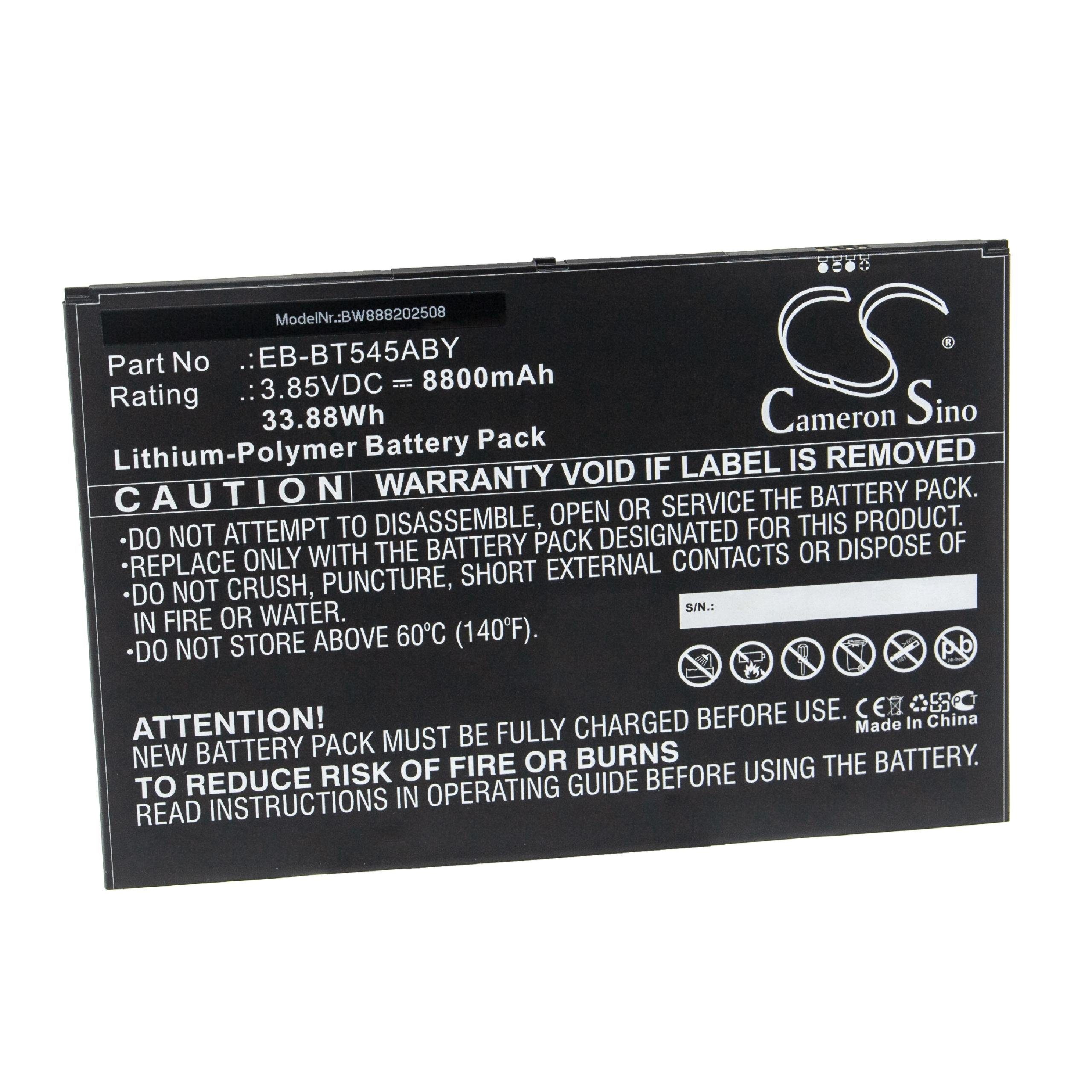 vhbw Ersatz für Samsung EB-BT545ABY für Tablet-Akku Li-Polymer 8800 mAh (3,85 V)