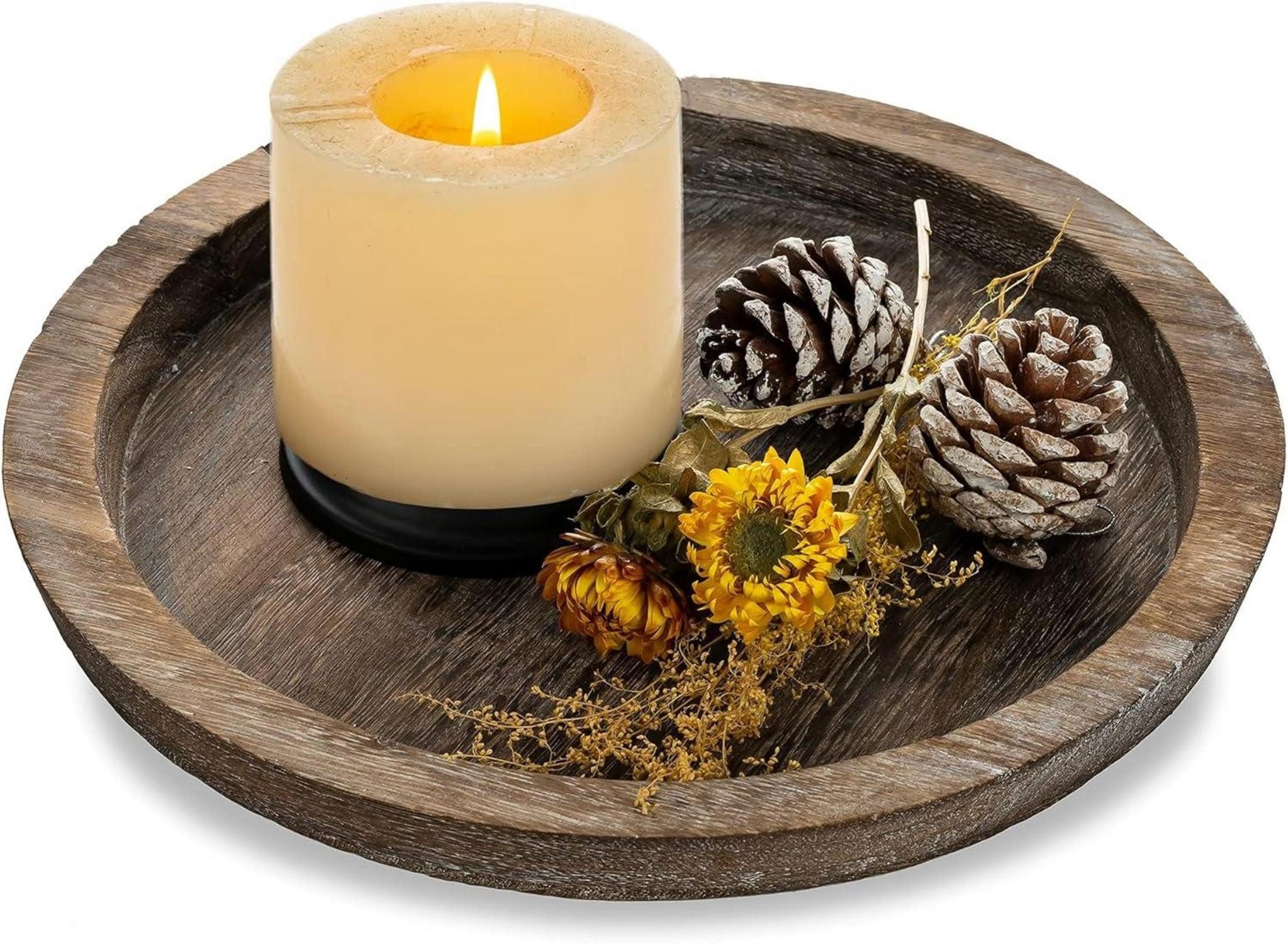 LuxusKollektion Dekohänger Holz Tablett Kerzentablett Deko günstig online kaufen