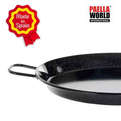Paella World International Paellapfanne emailiert mit Griffen, in verschiedenen Größen wählbar, Stahl