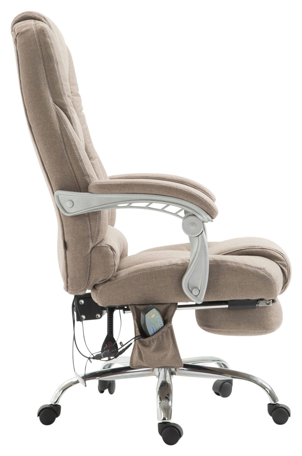 furnicato Bürostuhl Pacific Massagefunktion 118-127x68x64 cm taupe (1 St)