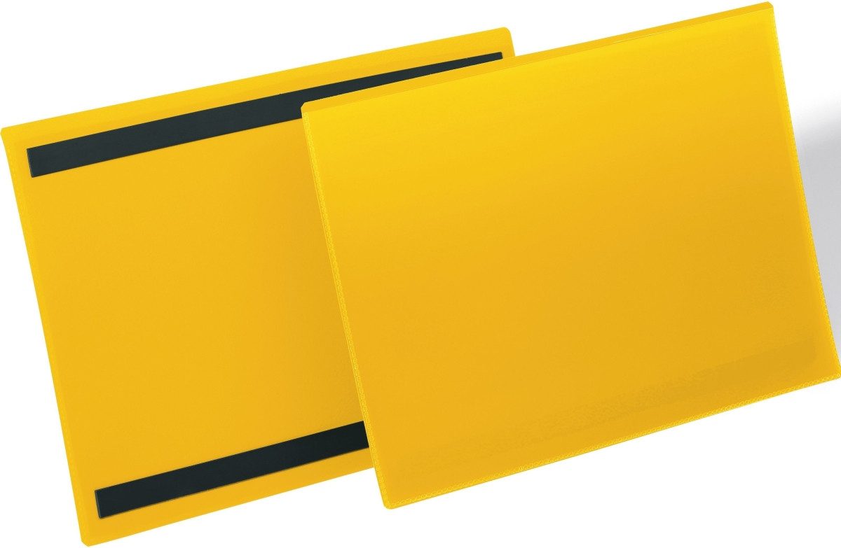 Fächermappe Kennzeichnungstasche magnetisch A4 quer PP dokumentenecht gelb VE=50 .