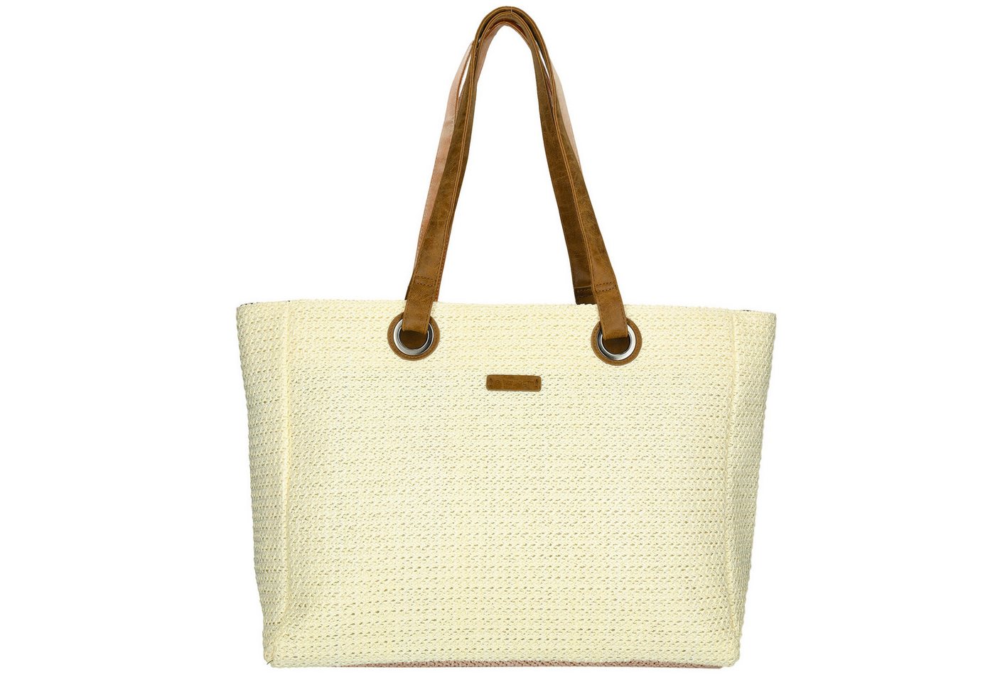 Enrico Benetti Strandtasche Badetasche mit Reißverschluss Damen Herren (Shopper, groß), in schöner Bastoptik
