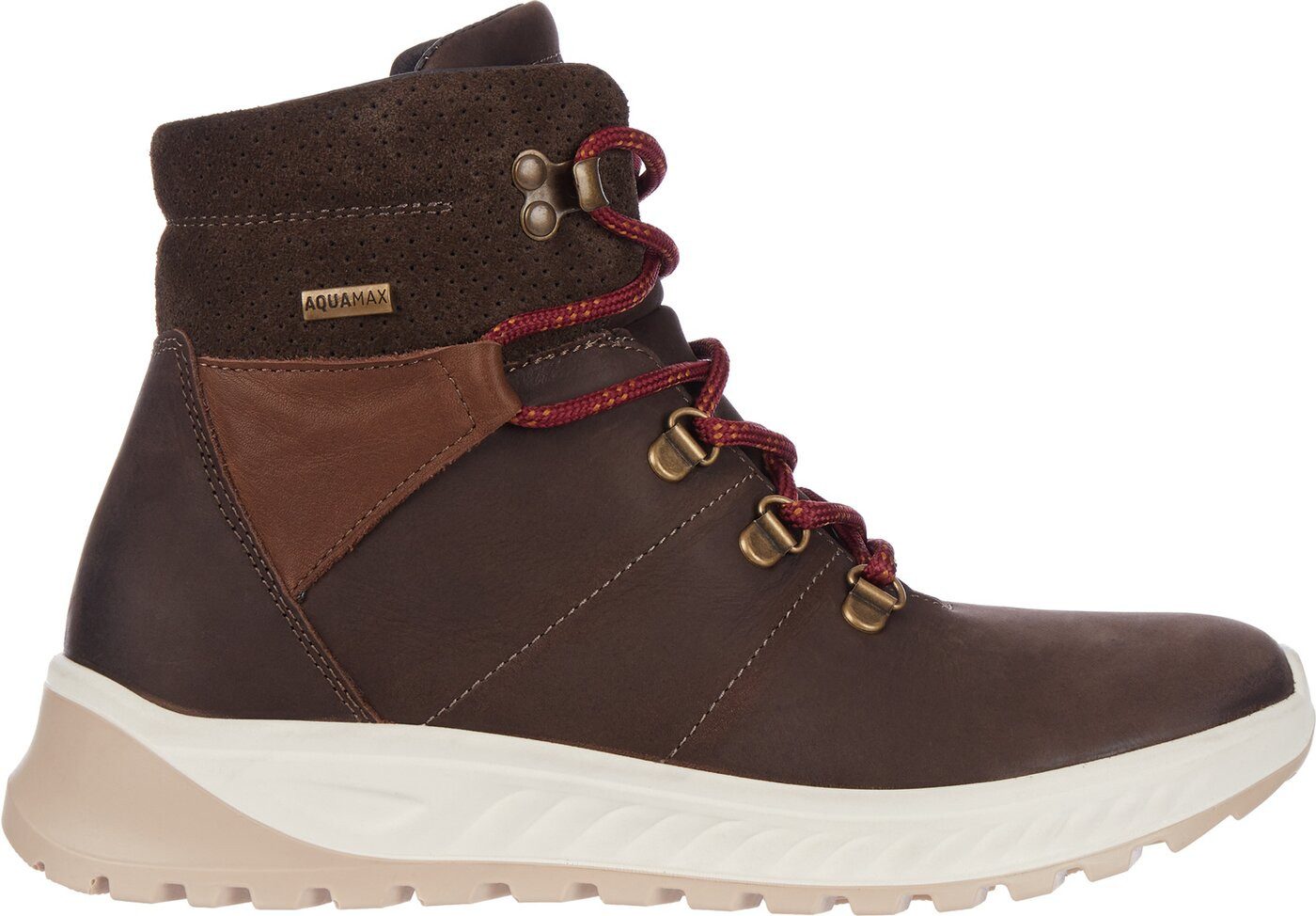 Da.-Après-Stiefel Fernanda AQX BROWNDARK/REDDARK Trekkingschuh