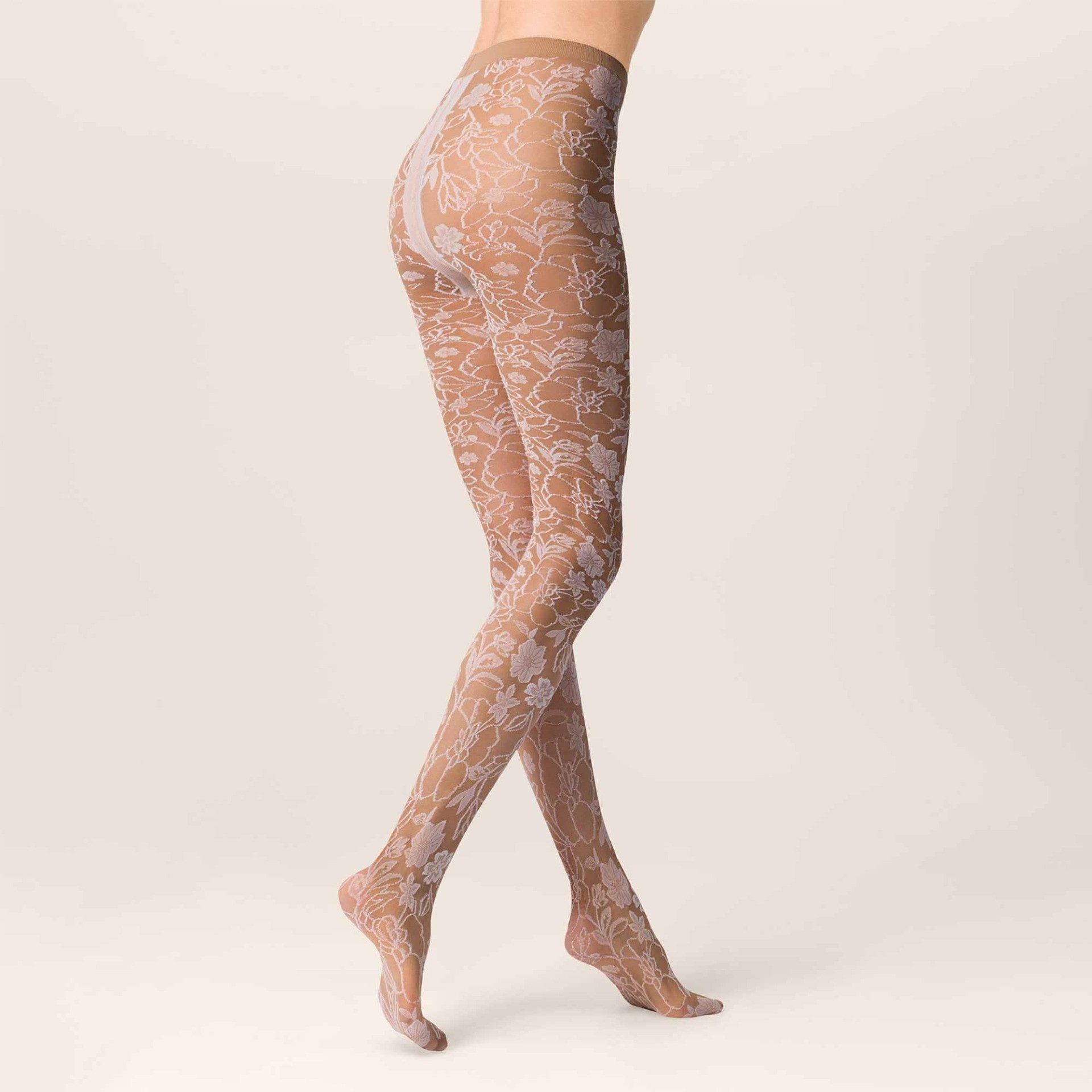 KUNERT Strumpfhose Bridal Love 20 DEN (1 St) Strumpfhose mit Blumen-Muster