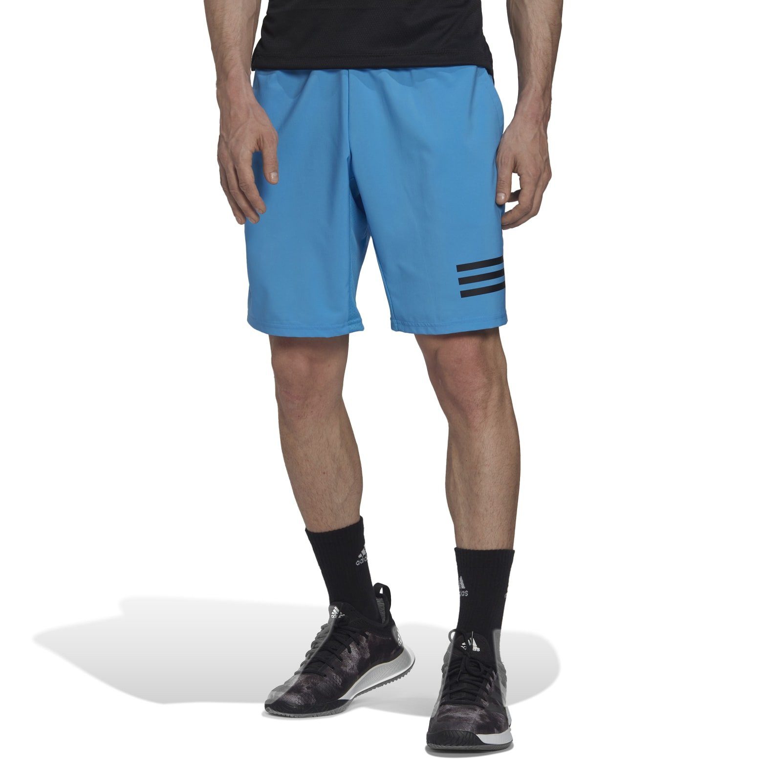 Sporthose Tennishose (Short) Club 3-Streifen kurz blau Herren