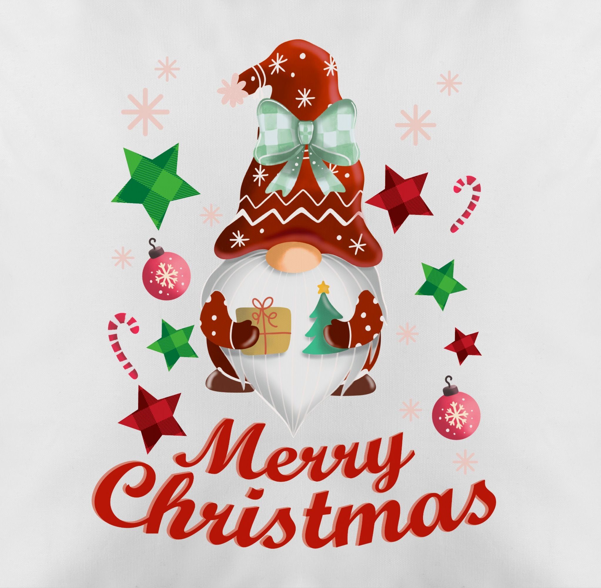 Kissenbezüge Weihnachtskissen Christmas (1 Wichtel, Shirtracer Stück), Weihnachtlicher