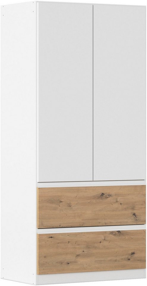 rauch Drehtürenschrank Kleiderschrank Schrank Garderobe COSTA in den Breiten 91/136/181 cm (in 3 Ausstattungen BASIC/CLASSIC/PREMIUM) viel Platz, grifflose Front und Push-to-Open Funktion MADE IN GERMANY