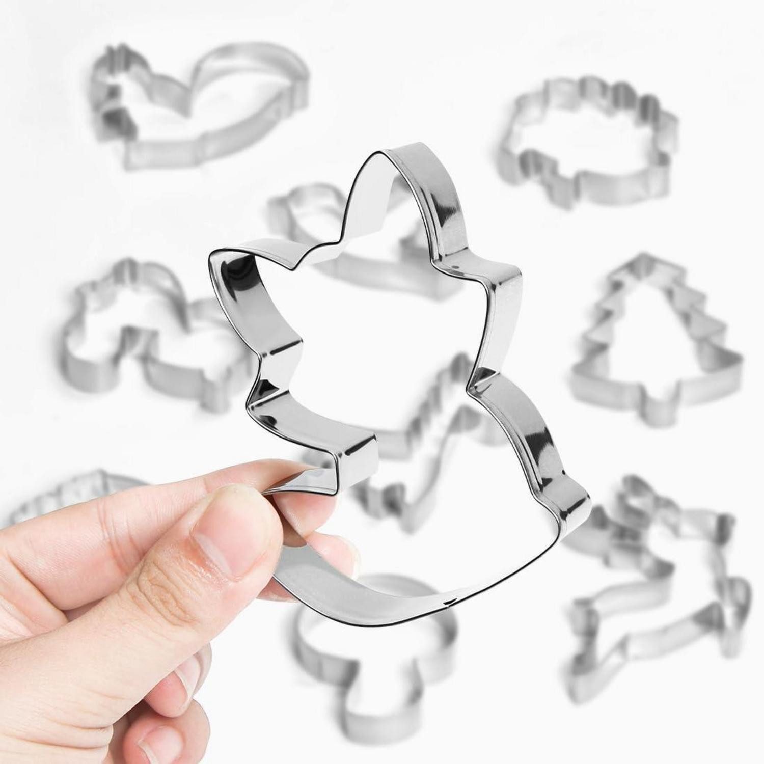 LuxusKollektion Ausstechform Ausstechformen Tiere, 10 Stück, Edelstahl Plätzchenausstecher, Metall, (10-St) – Bild 5 von 5