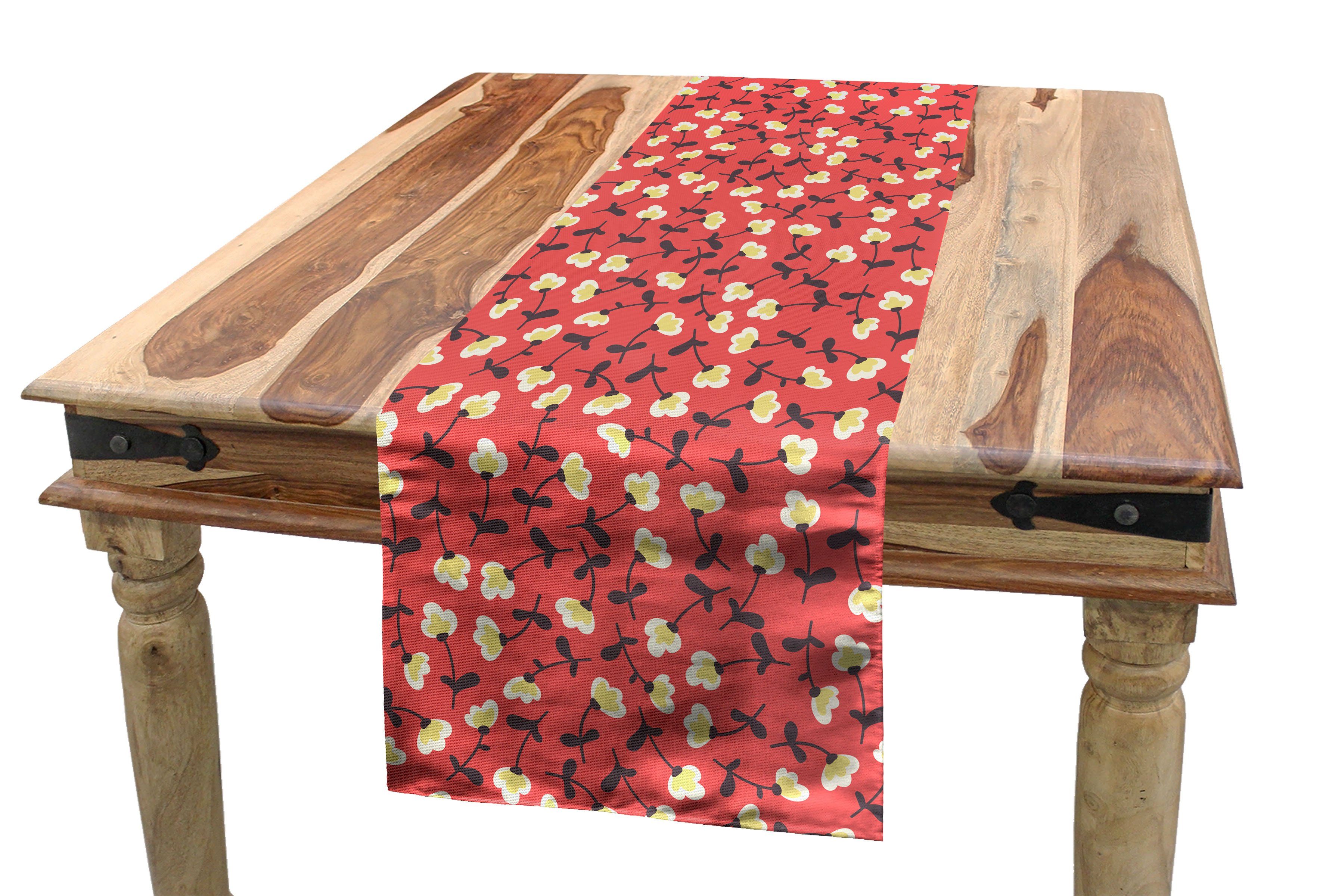 Abakuhaus Tischläufer Esszimmer Küche Rechteckiger Dekorativer Tischläufer, Blume Floral Spring Theme
