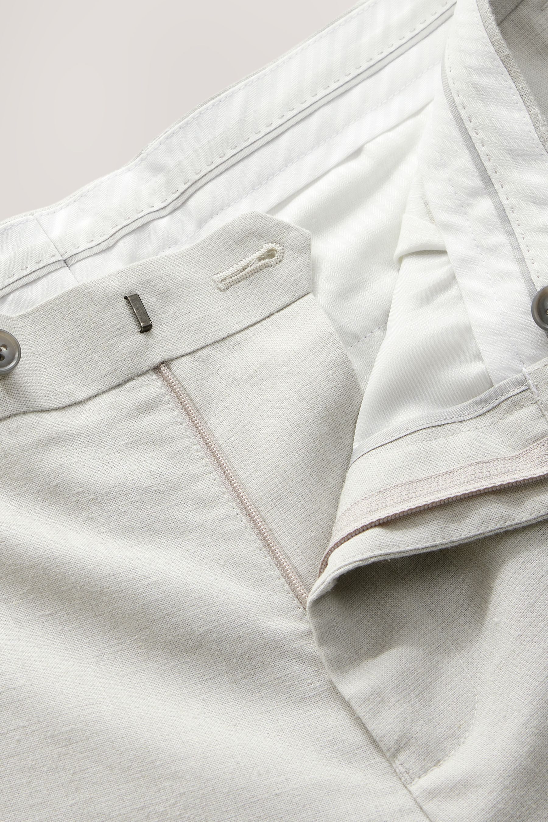 Next Anzughose Strukturierte Tailored Fit Anzughose aus Leinen (1-tlg)