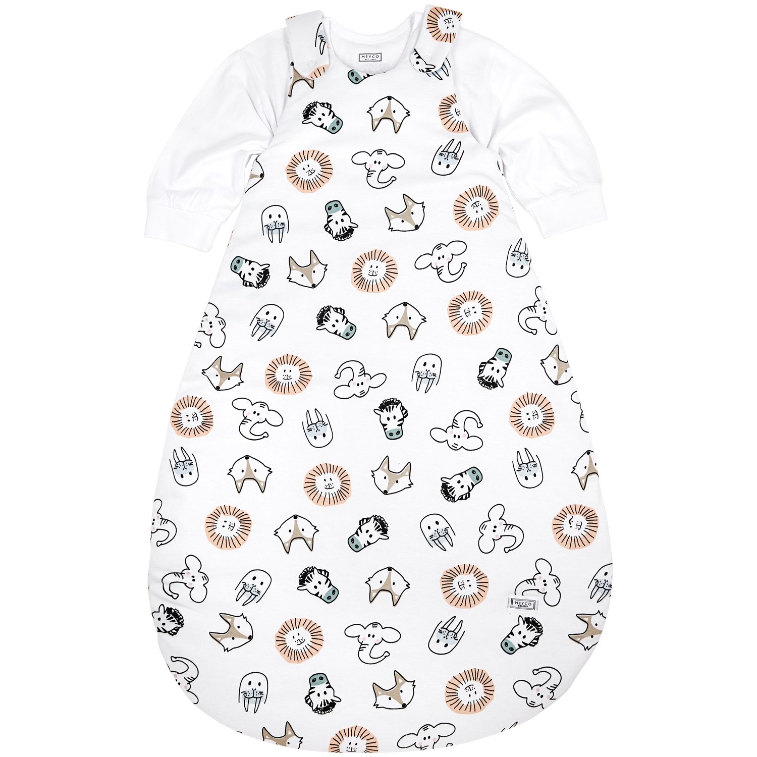 Meyco Baby Babyschlafsack Animal Multicolour (1 tlg), 50/56