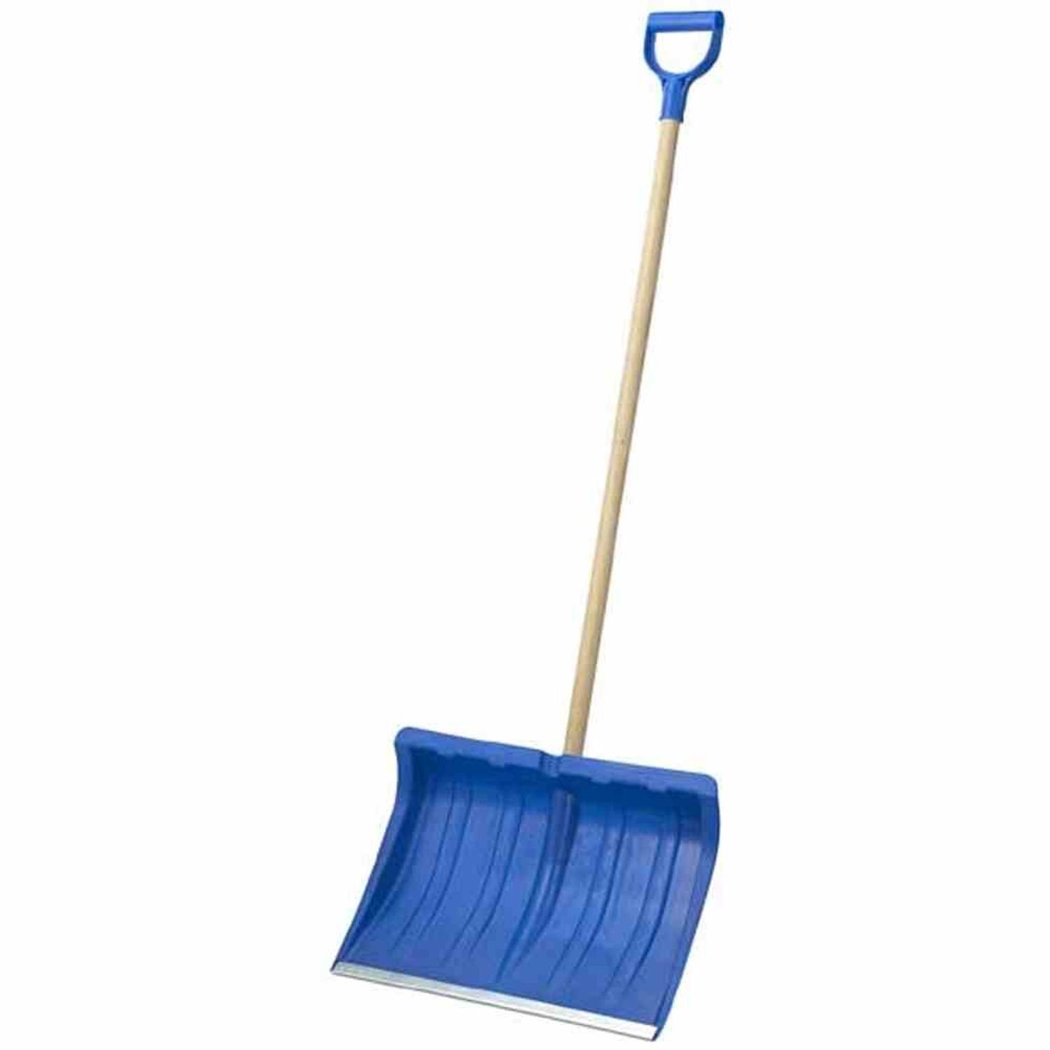 turk Schneeschieber Kunstoff-Schneeschieber 40 cm blau, D-Griff, verzinkte Kante