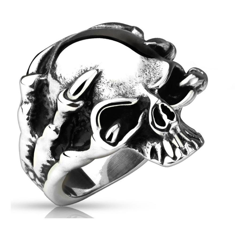 BUNGSA Fingerring Ring Drachenklaue Silber aus Edelstahl Herren 64 (20.4) (Ring, 1-tlg), Damen Herren