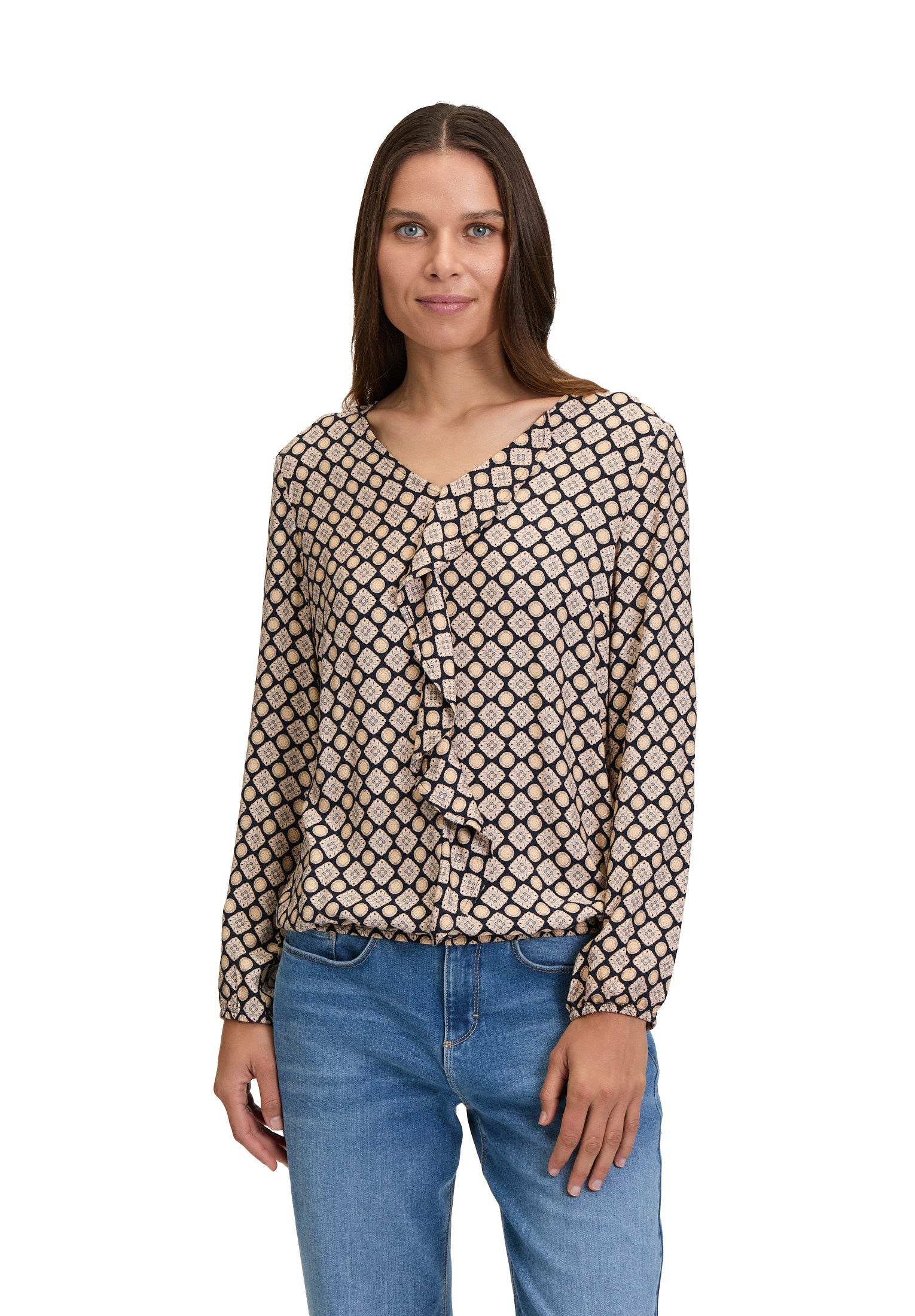 Shirtbluse Cartoon Blusenshirt mit Volant