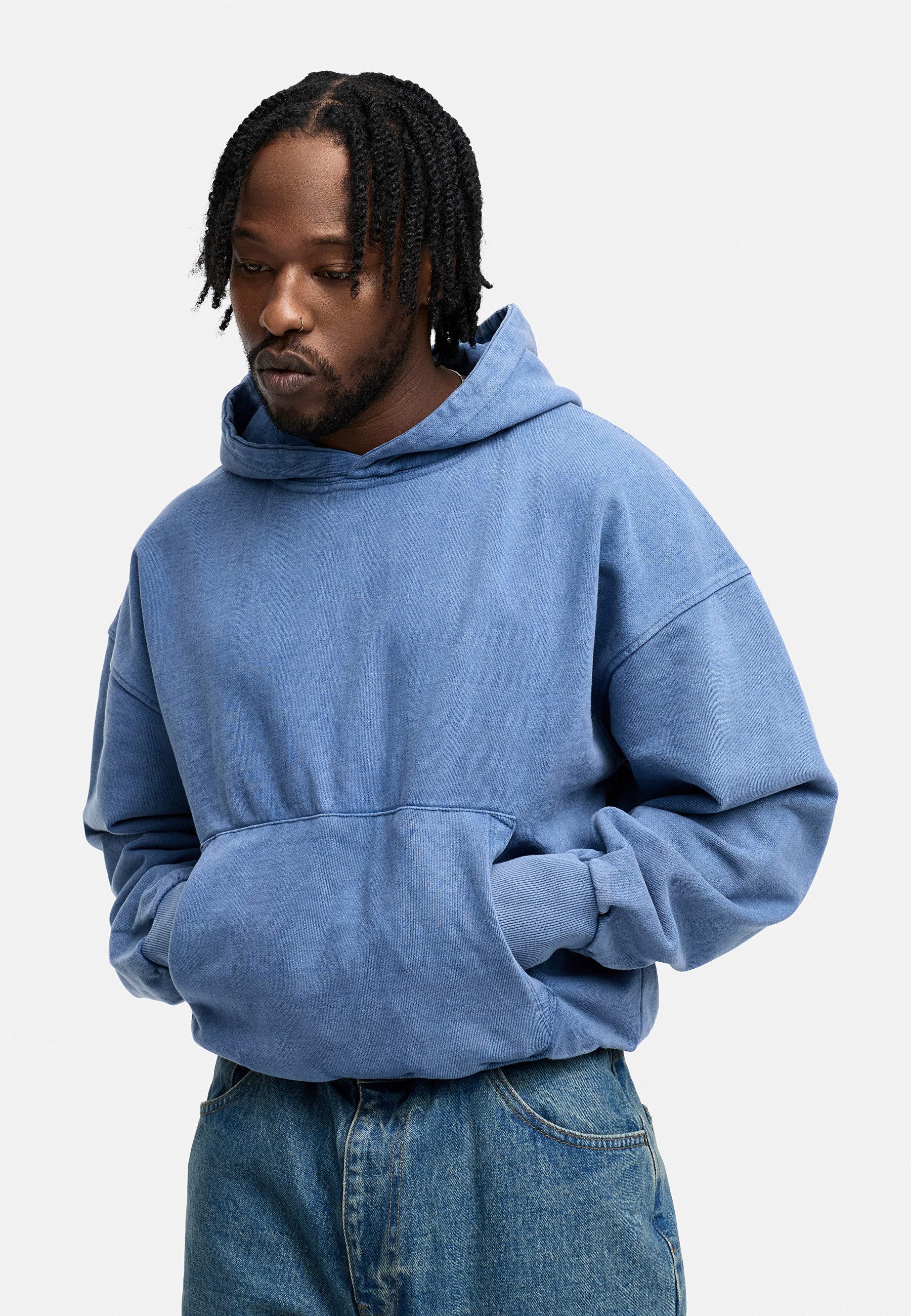 BEHYPE STUDIOS Hoodie IM OVERSIZE BOXY-FIT Herren Cord-less Kapuzenpullover lockeres Kapuzen-Sweatshirt Sweater