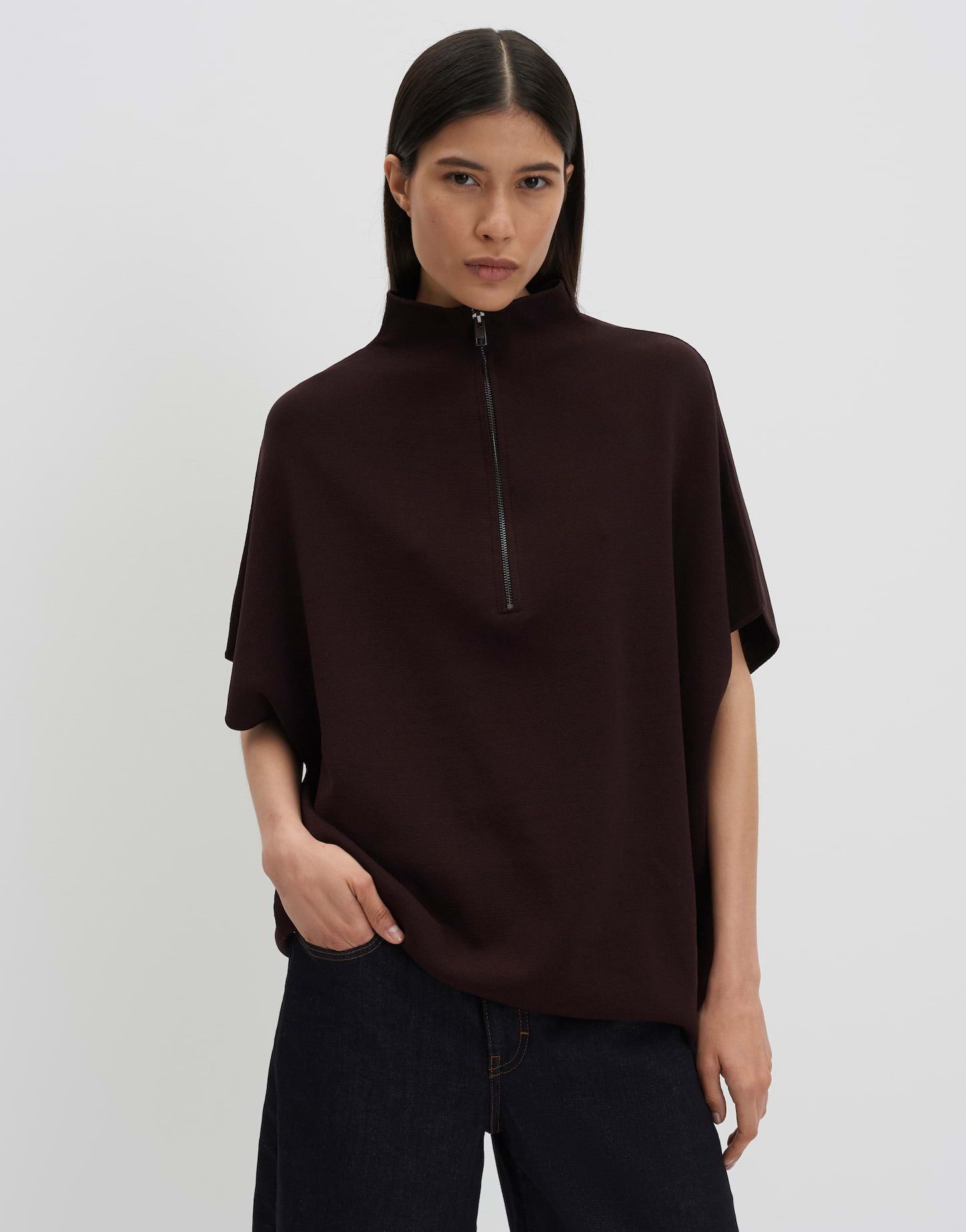 someday Poncho Poncho aus Feinstrick Poncho aus Feinstrick