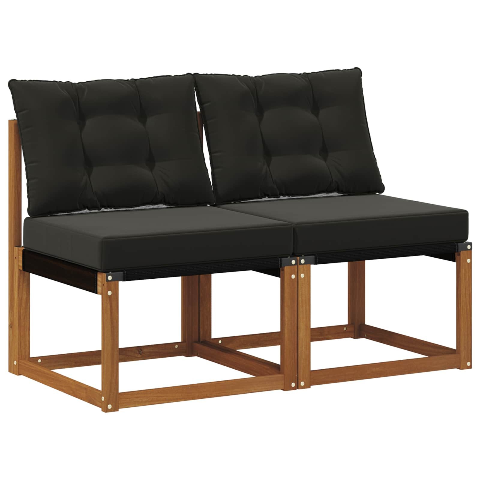 vidaXL Sofaelement 2 Stück Outdoor Mittelsofa (2 St)