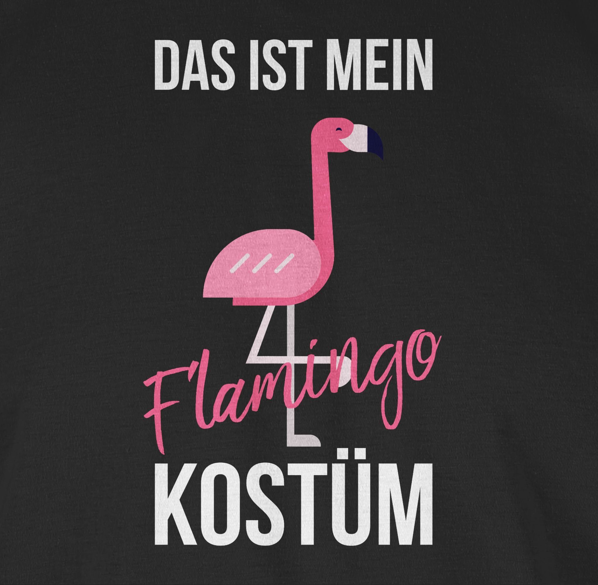 ist Pink mein Flamin Outfit Flamingokostüm 1 Lustige Schwarz T-Shirt Kostüm Das Flamingo Rosa - Shirtracer Karneval