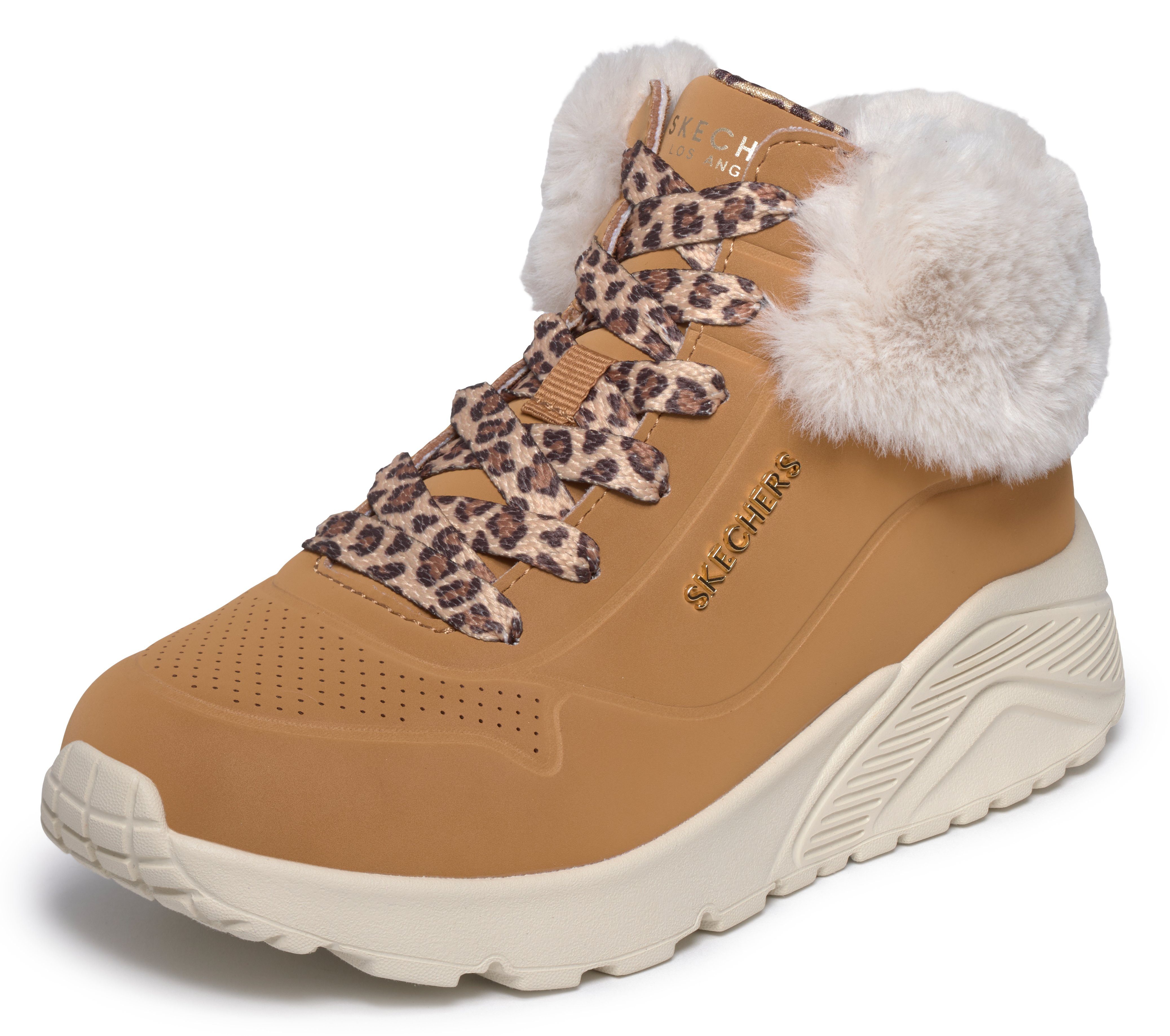 Skechers UNO LITE Winterstiefel Winterboots mit Fellimitat, Größenschablone zum Download