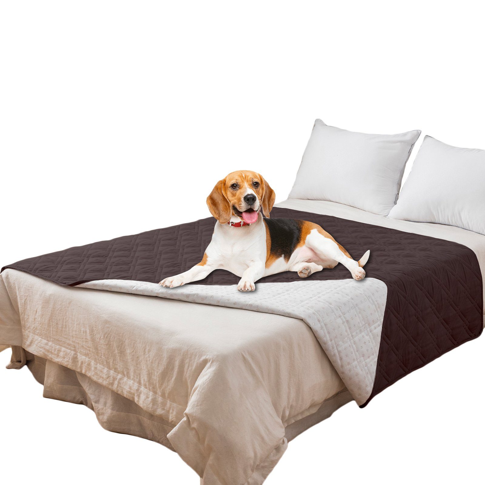 Rosnek Bettbezug Gesteppt, wasserdicht, rutschfest, für Bett Sofa Haustierm günstig online kaufen