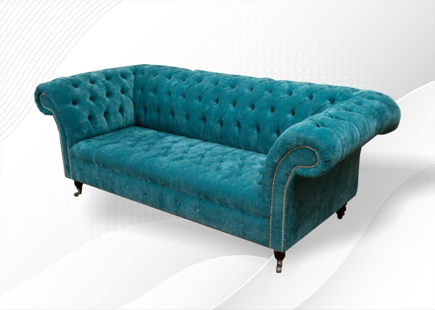 Textil Klassischer JVmoebel in Chesterfield Polster Made 3 Turkis Europe Sitzer, Sofa Couch Sofas