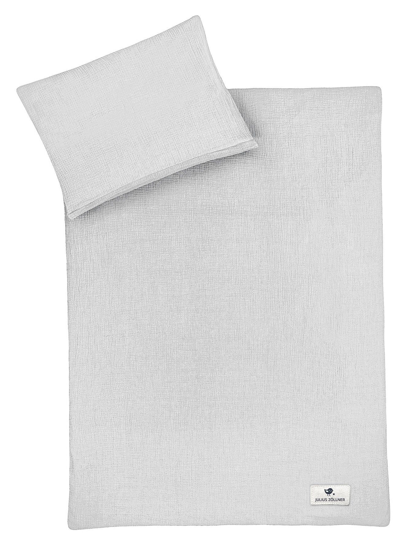 Julius Zöllner Kinderbettwäsche Baby- und Kinderbettwäsche aus 100% Musselin, Musselin, 2 teilig, erhältlich in den Größen 80x80+35x40cm und 100x135+40x60cm