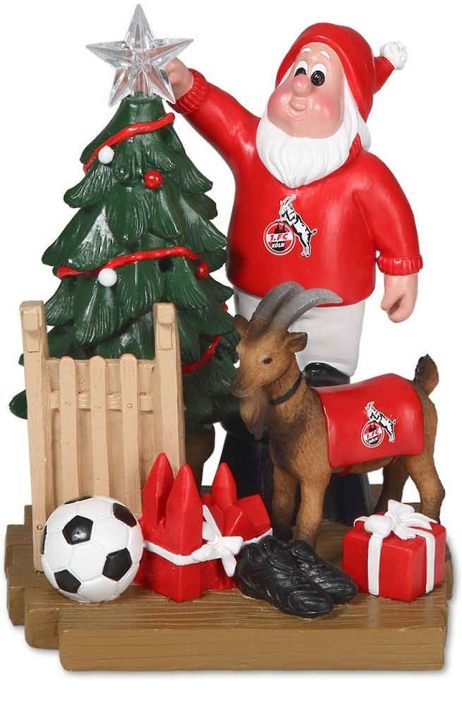 1. FC Köln Dekoobjekt Gartenzwerg Weihnachtsbaum