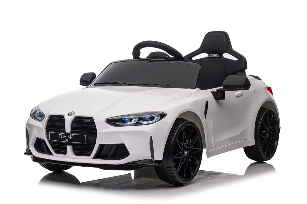 Elektro-Kinderauto BMW M4, 12 Volt zwei Motoren+Audio+LED+FB weiss
