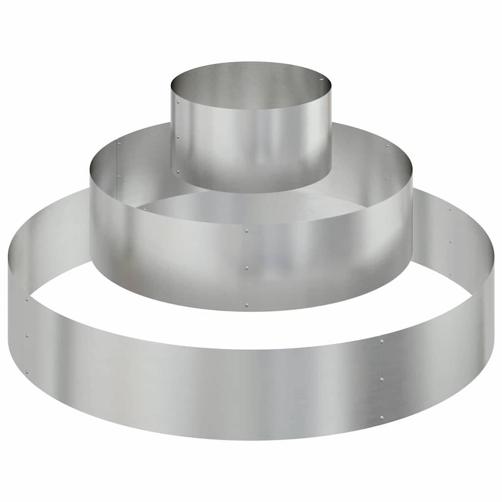 vidaXL Blumentopf Gartenblumentopf Silber 120 x günstig online kaufen
