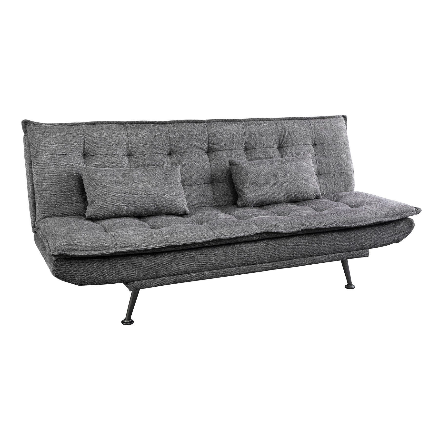 riess-ambiente Schlafsofa JAZZ 190cm grau – 3-Sitzer Sofa, Bettfunktion, Strukturstoff, modern, Einzelartikel 1 Teile, komfortable Ausziehcouch mit Polsterung – ideal fürs Gästezimmer