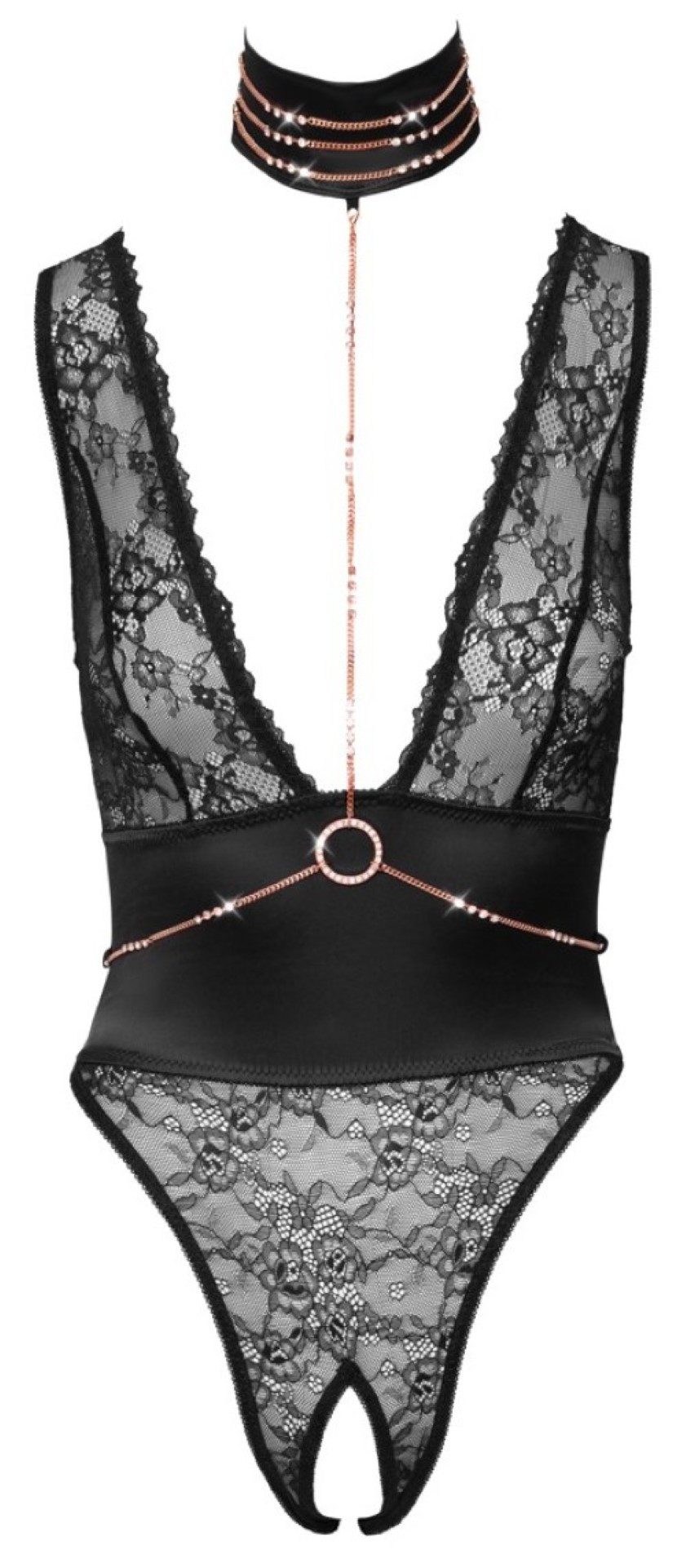 Abierta Fina Body-Ouvert Abierta Fina - Body Strass - (L,M,S,XL)