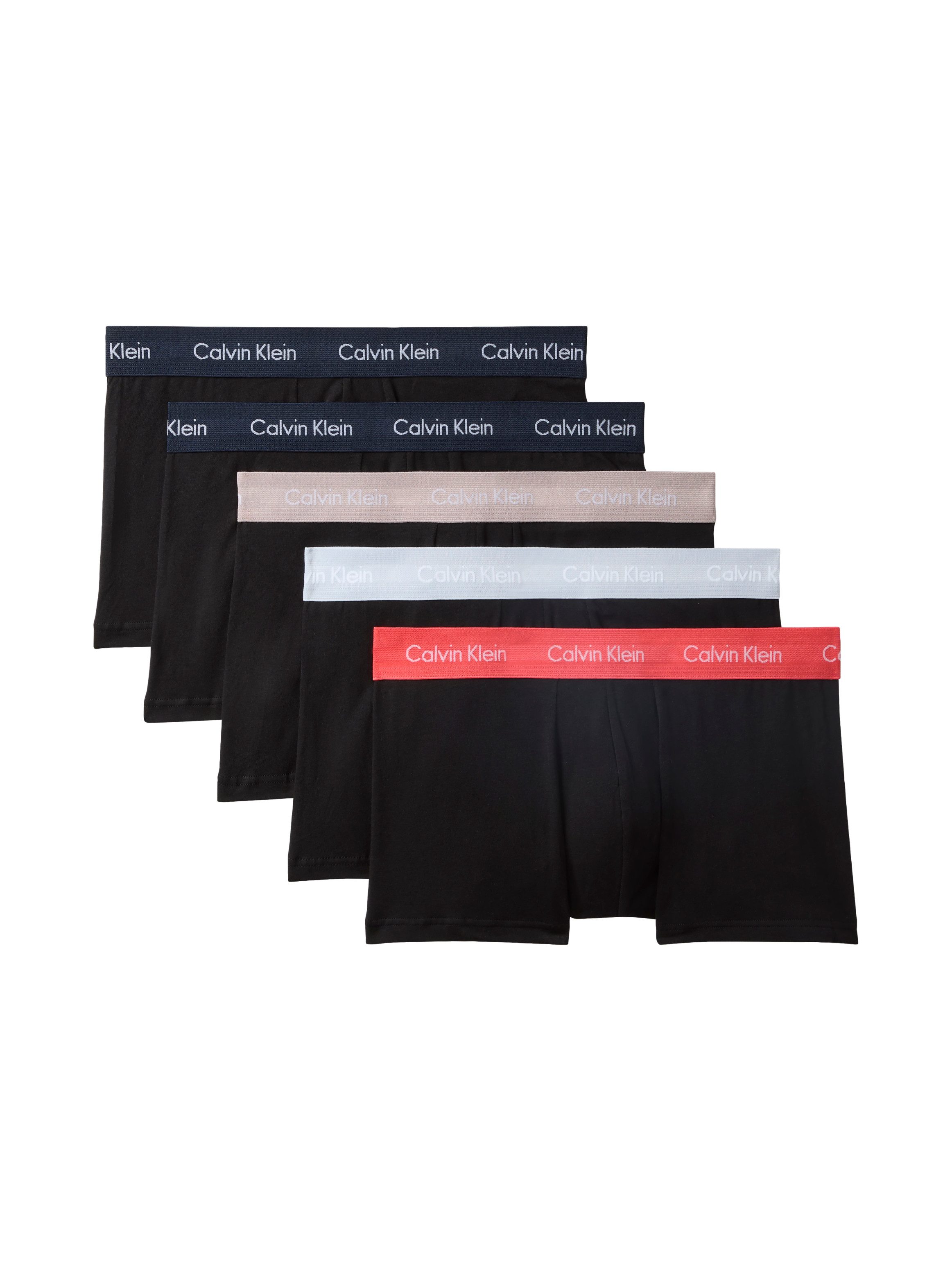 Calvin Klein Underwear Trunk LOW RISE TRUNK 5PK (Packung, 5er-Pack) mit Logo-Elastikbund (5 Stück)