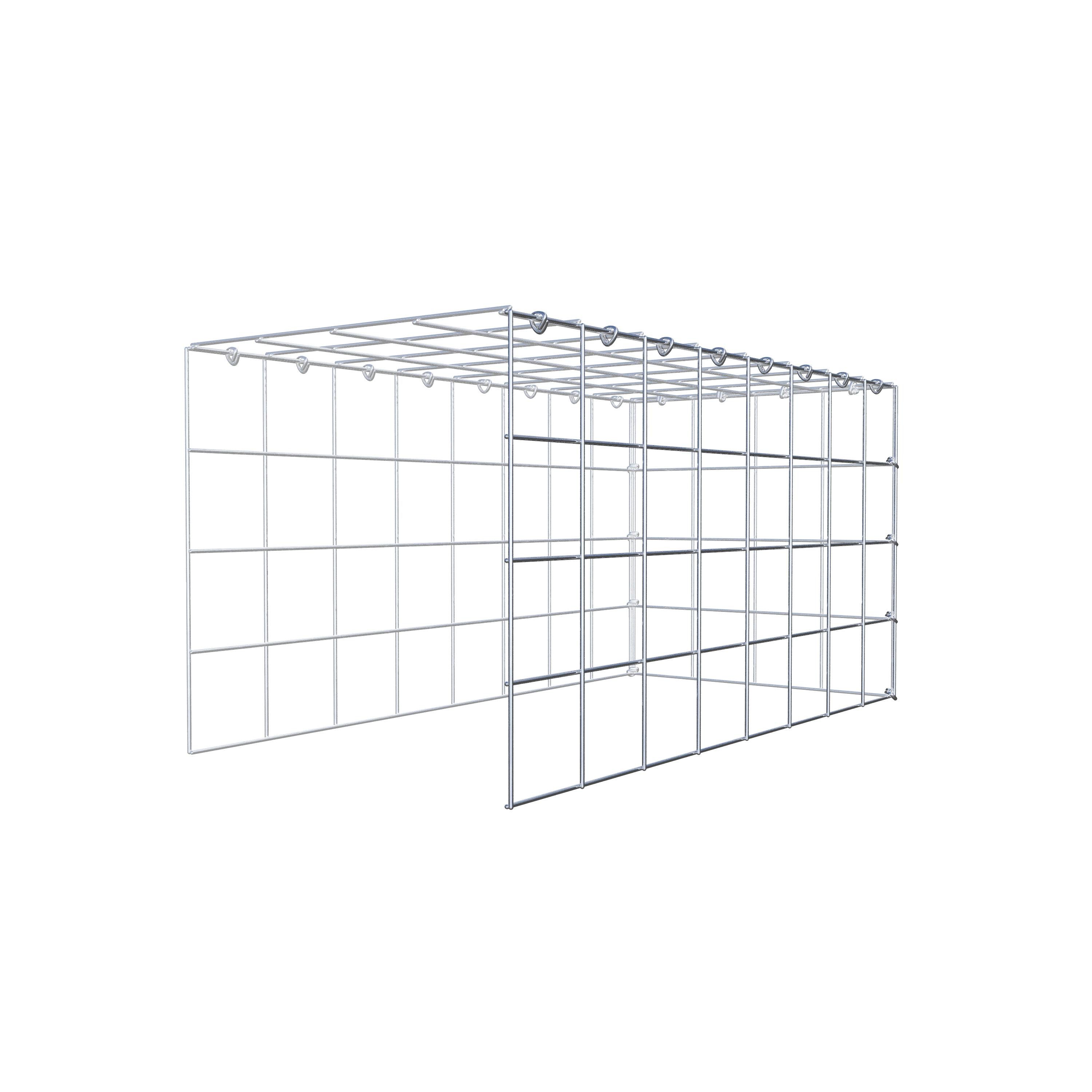 Thumbnail - Gabiona Gabionenzaun Anbaugabione Typ 4 80 cm x 40 cm x 40 cm (L x H x T), Maschenweite 10, (Anbaugabione Typ 4 80 cm x ...