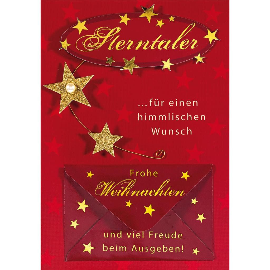 Perleberg Grußkarten Weihnachten - Geldkarte – Glückwunschkarte im Format 11,5 x 17cm