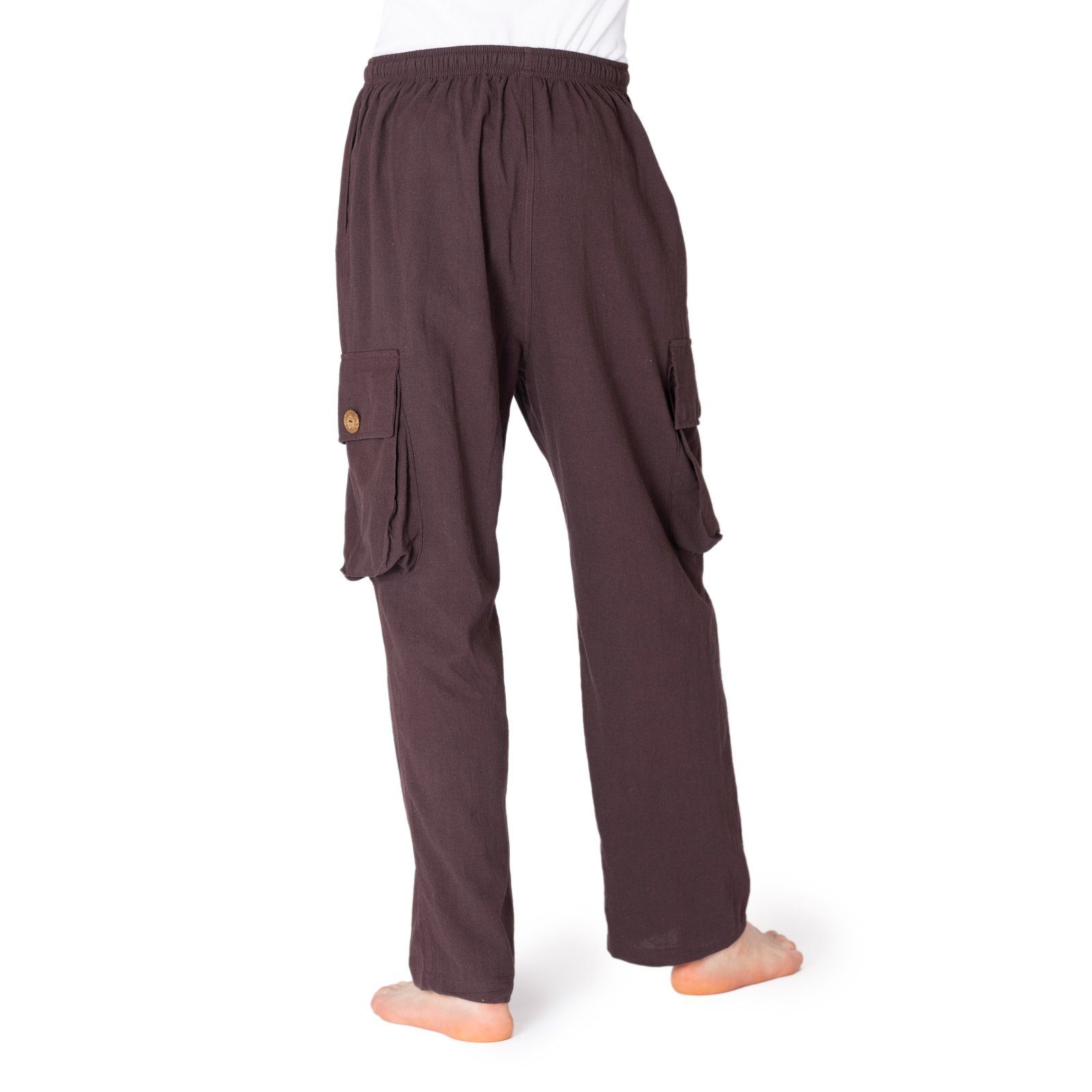 PANASIAM Cargohose Cargo-Hose K bequeme Sommerhose mit 4 Taschen aus 100% Baumwolle Unisex Freizeithose für Damen und Herren Relaxhose Cargohose