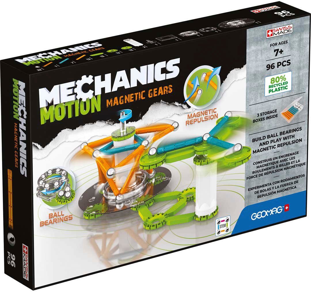 Geomag™ GEOMAG™ Mechanics Motion, Recycled Magnetic Gears Magnetspielbausteine, (96 St), aus recyceltem Material