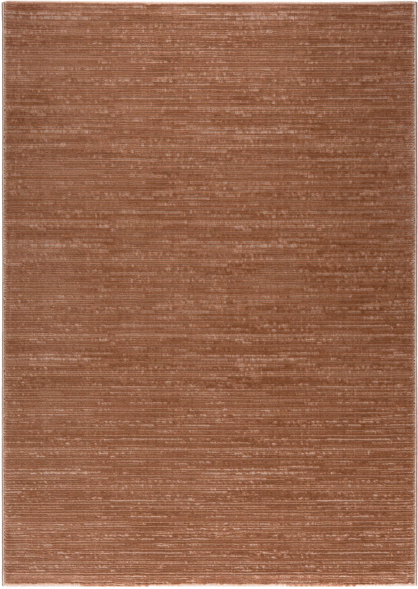 rechteckig, dezentem Verarbeitung Kurzflorteppich mm, dunkelbeige 10 hochwertige Teppich Sehrazat, Glanz, Lima, Höhe: mit