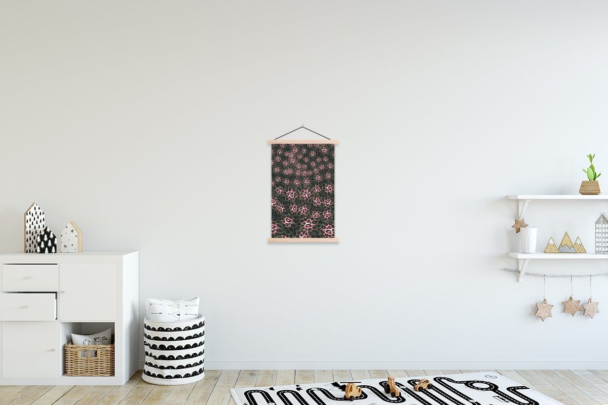 Muster, Poster für MuchoWow Magnetisch Pantherdruck Wohnzimmer, Bilderleiste, (1 - Pastell - Posterleiste, St), Textilposter