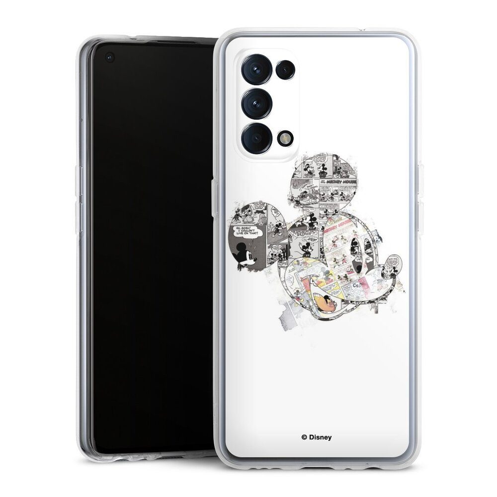 DeinDesign Handyhülle Mickey Mouse Offizielles Lizenzprodukt Disney Mickey Mouse - Collage, Oppo Find X3 lite Silikon Hülle Bumper Case Handy Schutzhülle