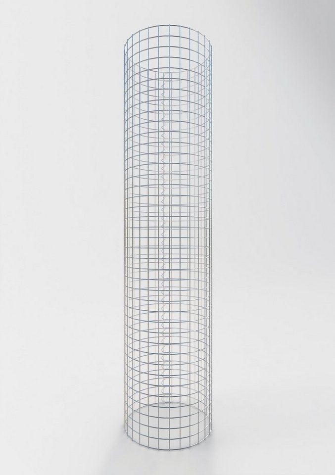 Thumbnail - Gabiona Steinsäule Gabionensäule rund 47 cm Durchmesser, 200 cm Höhe, Maschenweite 5 cm, (Gabionensäule rund 47 cm Durch...