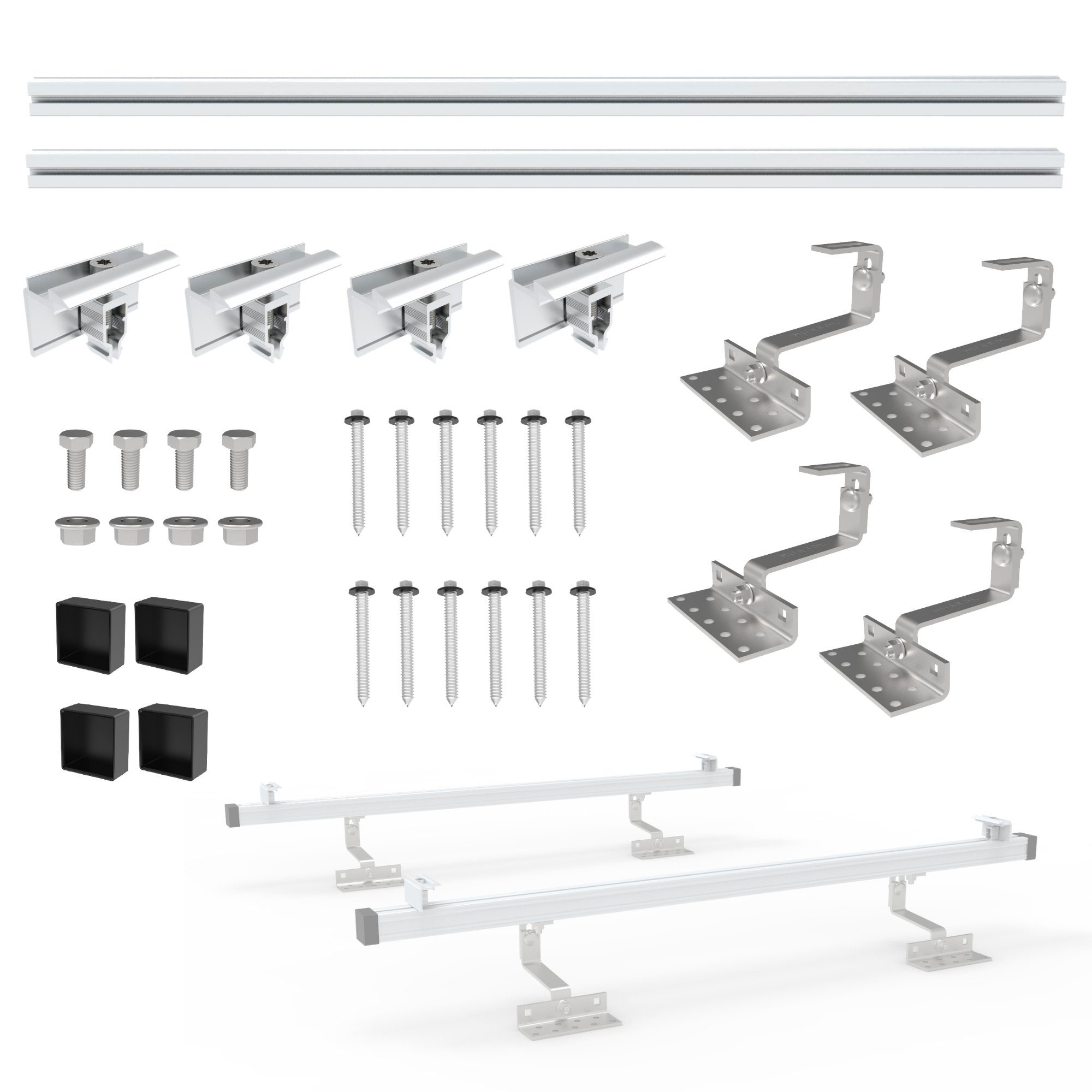 NuaSol Solarmodul-Halterung Ziegeldach Photovoltaik Befestigung, (für 1 Solarmodule)