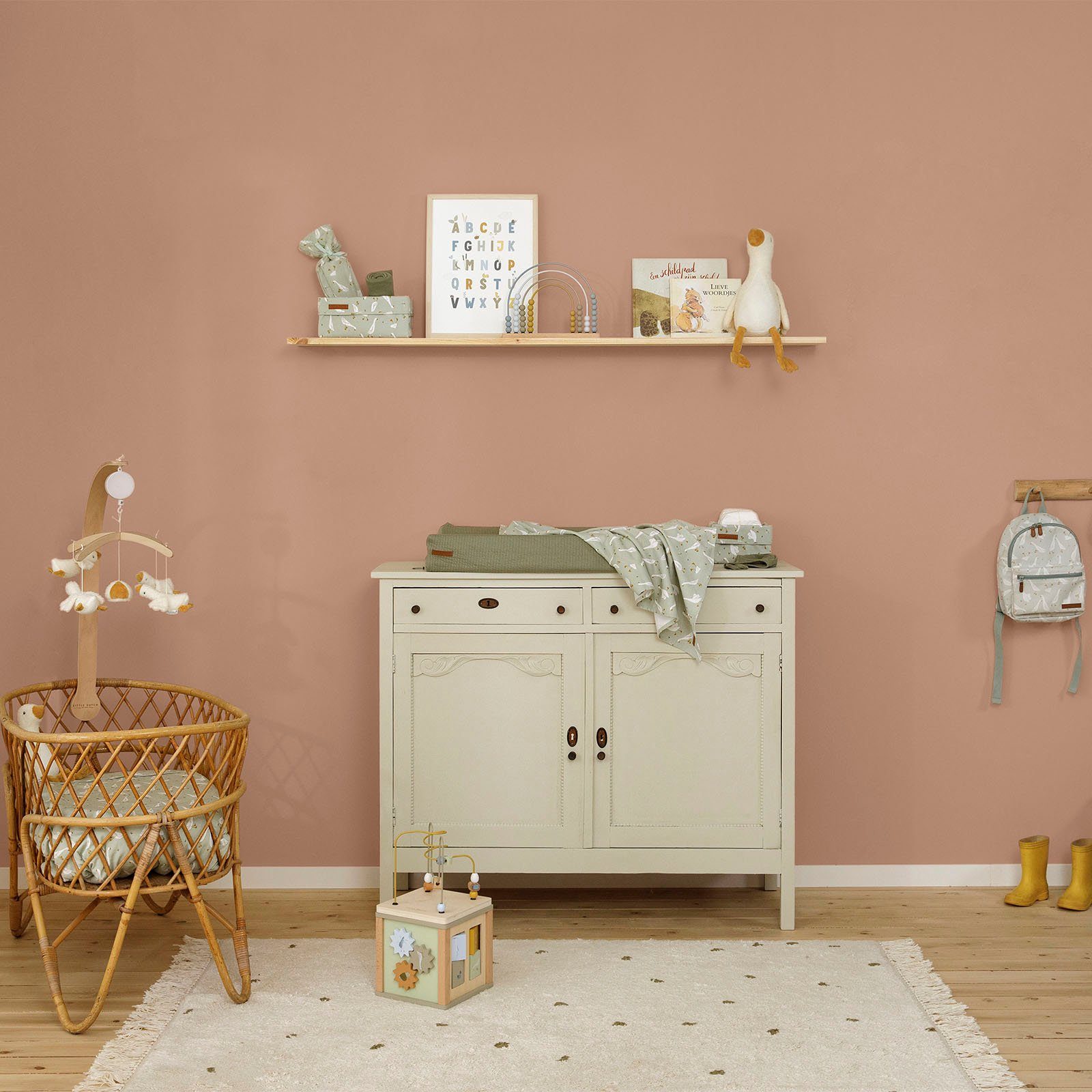 LITTLE DUTCH Wandfarbe Wallpaint, Rust waschbeständig, und hochdeckend geeignet Kinderzimmer für Faded extra matt, Orange