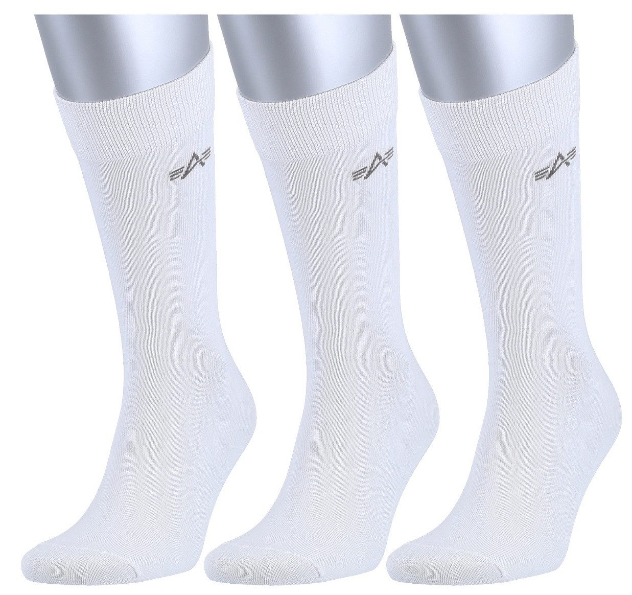 Alpha Industries Sportsocken Crew Basic weiss Herren - 3 Paar